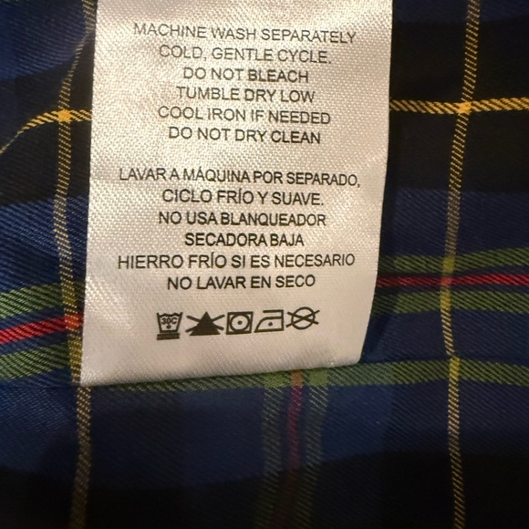 Pendleton Blue Hooded Rain Jacket Plaid Lined Softshell Zip Front Size L - Picture 7 of 7